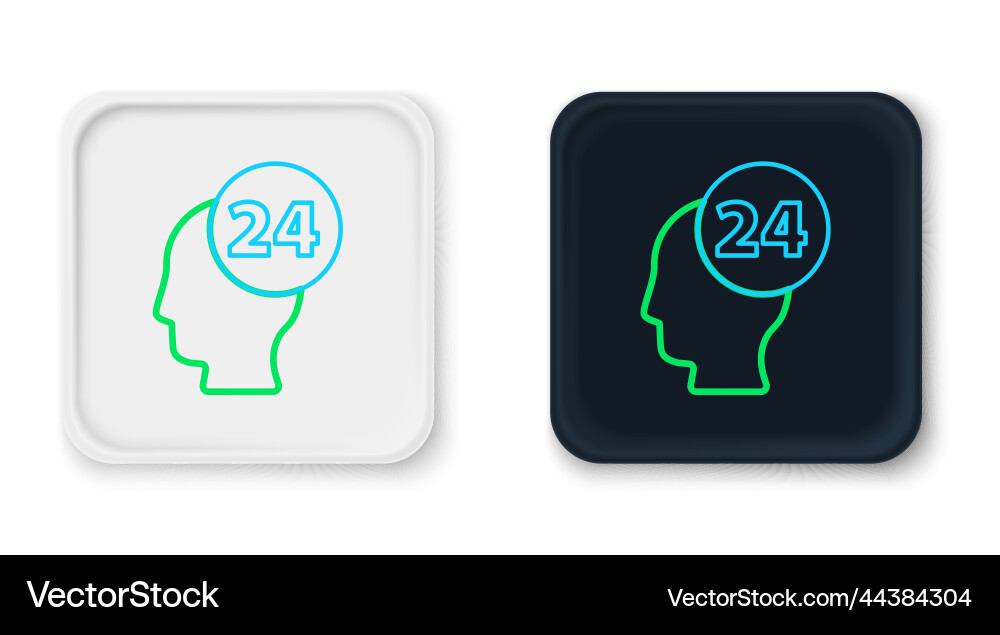 Line support operator in touch icon isolated Line support operator in touch icon isolated Vector Image