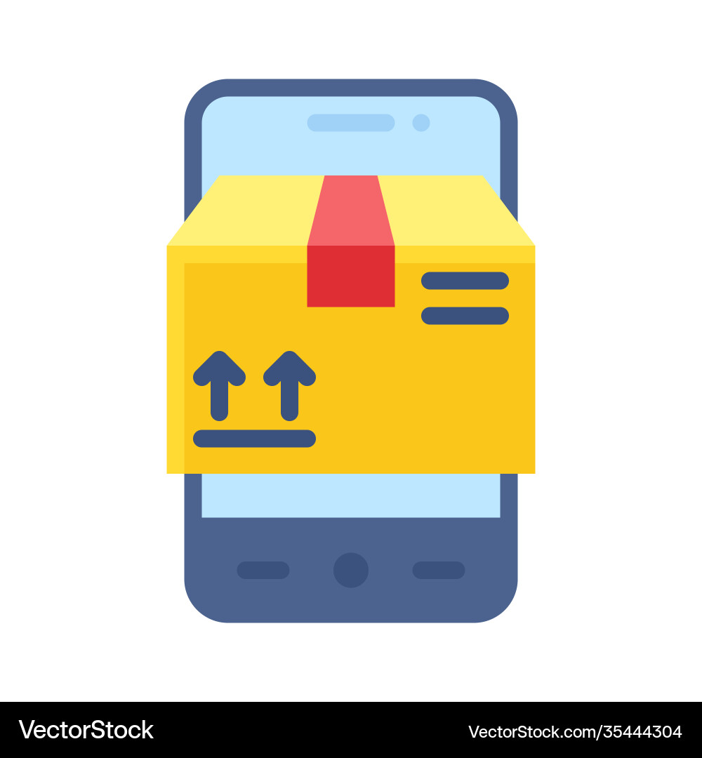 Logistic app icon mobile application vector image