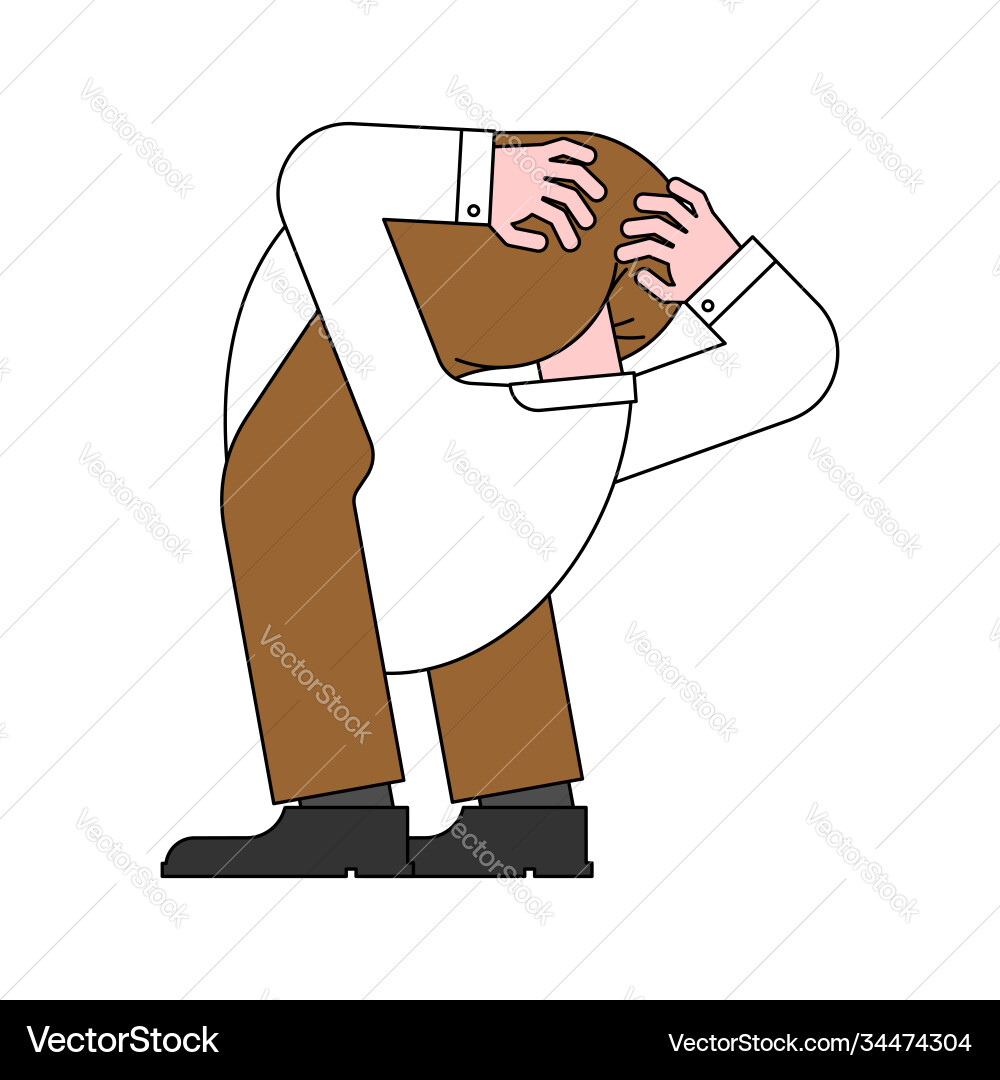 Man with an Arrogant Pose vector image