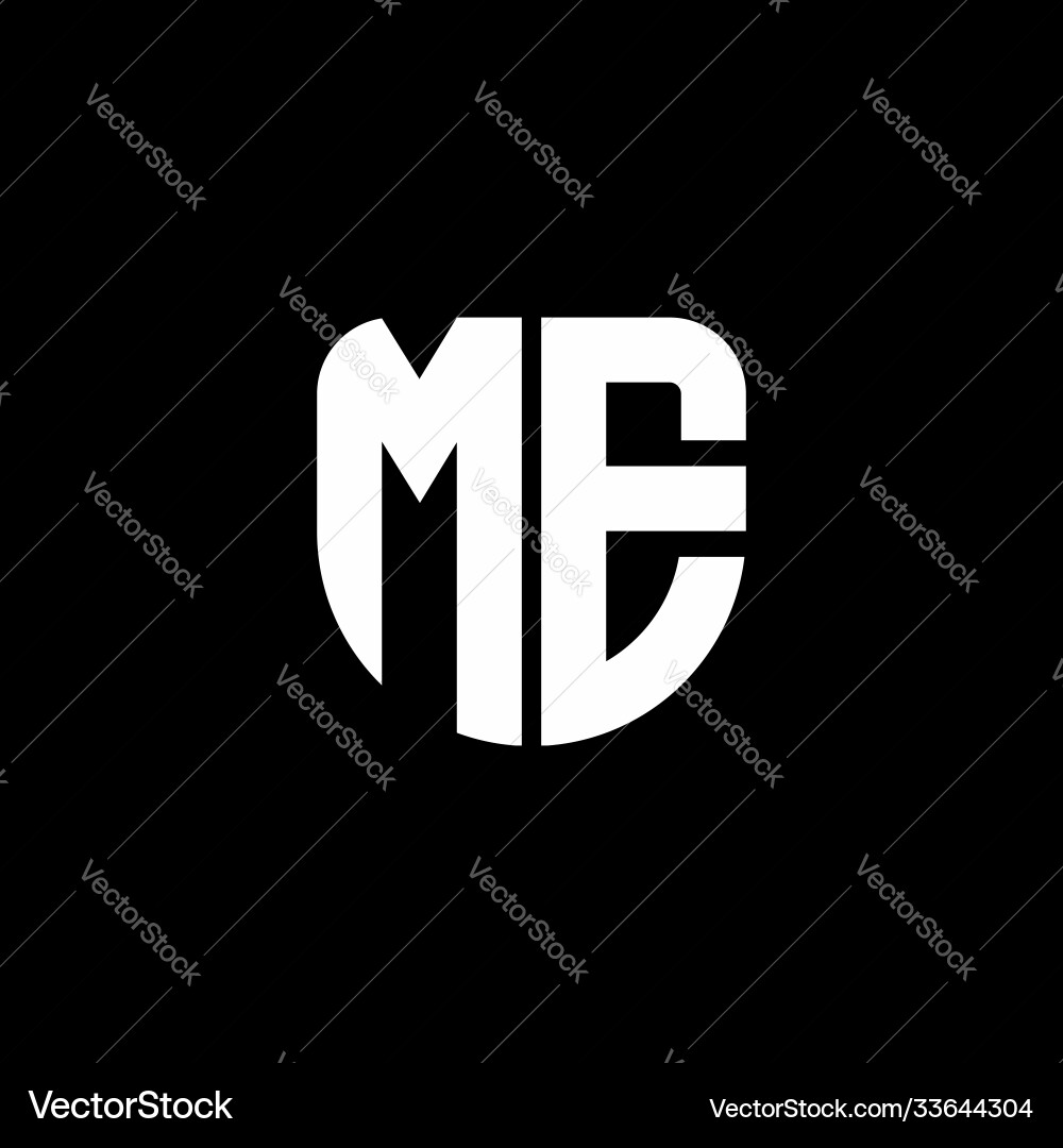 Me logo monogram with circular shape shield Me logo monogram with circular shape shield Vector Image