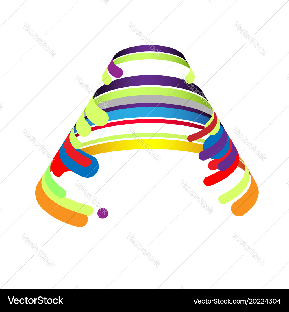 Modern abstraction composition made of various vector image