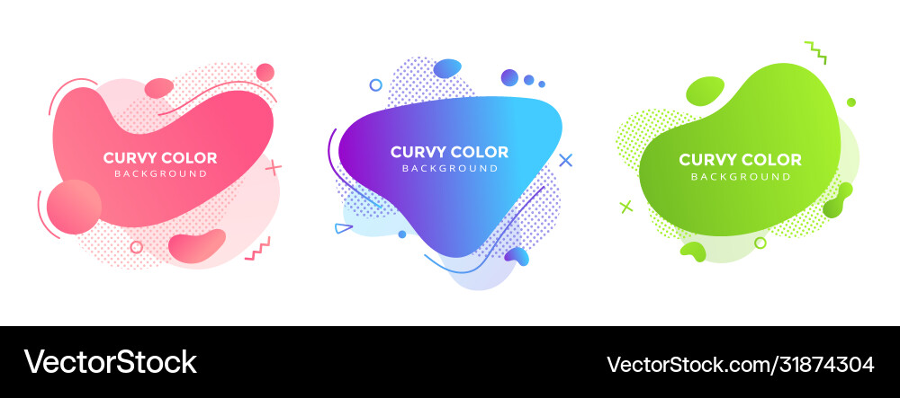 Modern liquid abstract element graphic gradient Vector Image