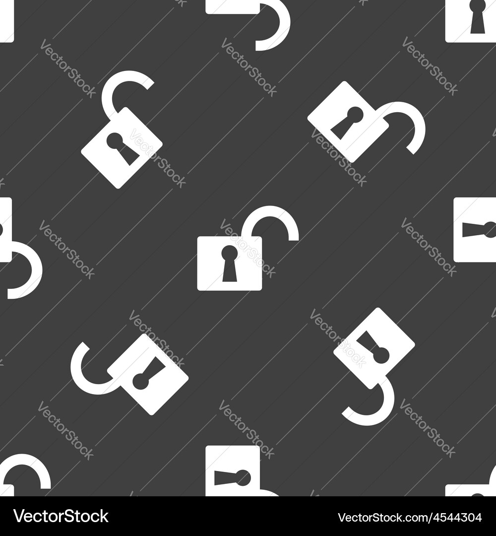 Opened padlock pattern vector image