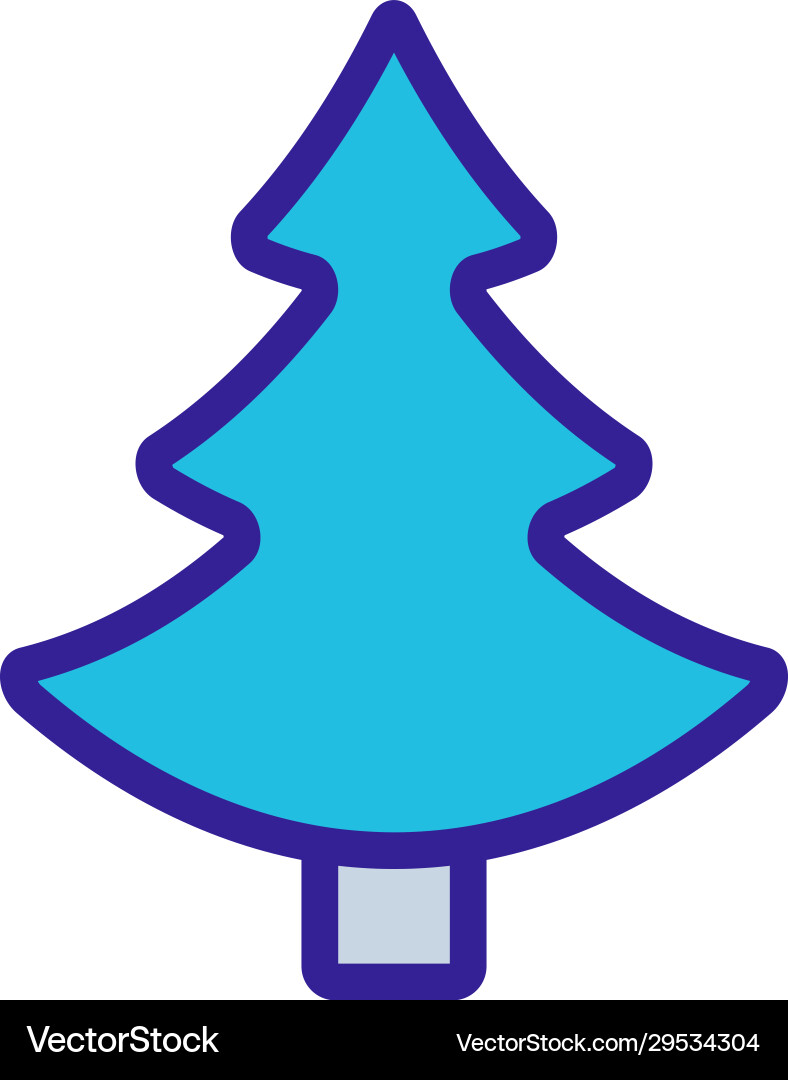 Pine tree icon isolated contour symbol Pine tree icon isolated contour symbol Vector Image