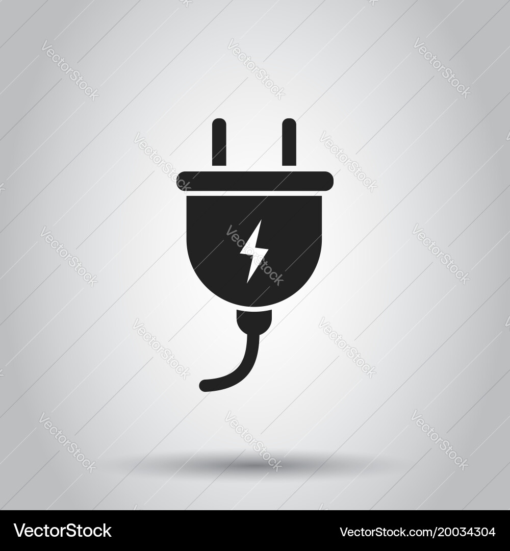 Plug socket icon on isolated background business Vector Image