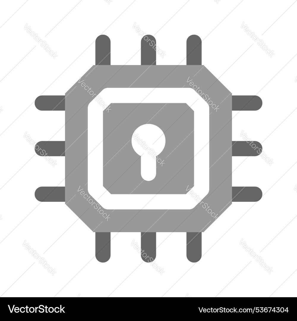Secure processor vector image