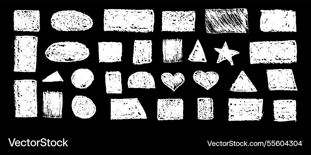 Set of abstract geometric basic shapes drawn Vector Image