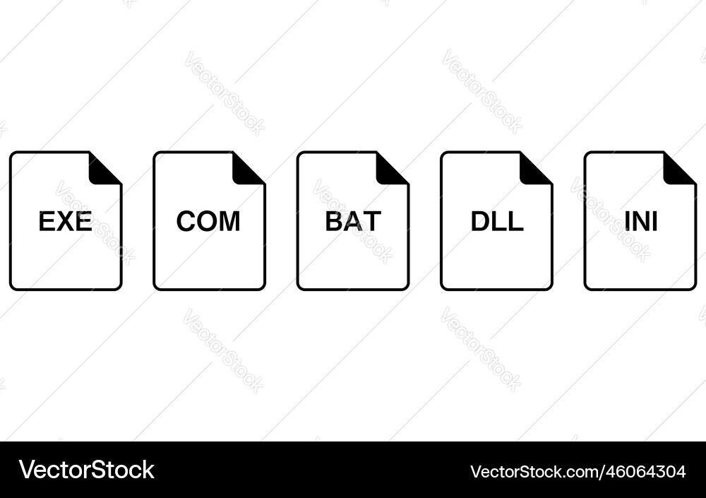 Simple icon set in file format Vector Image