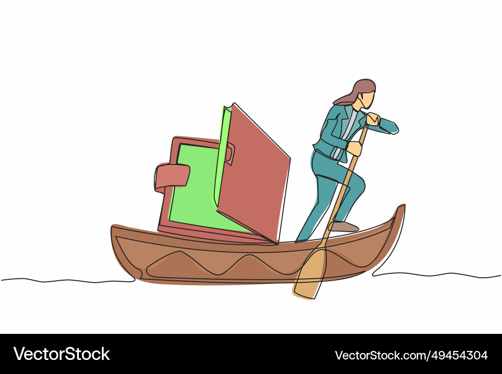 Single continuous line drawing smart vector image