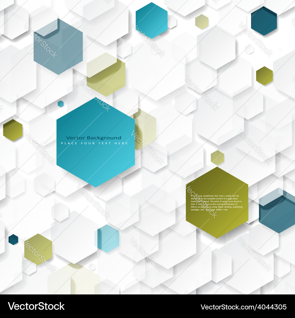 Abstract geometric background with hexagons Vector Image
