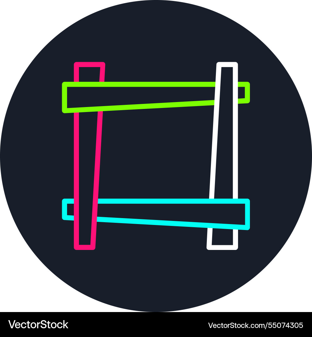 Frame line multi color icon Vector Image