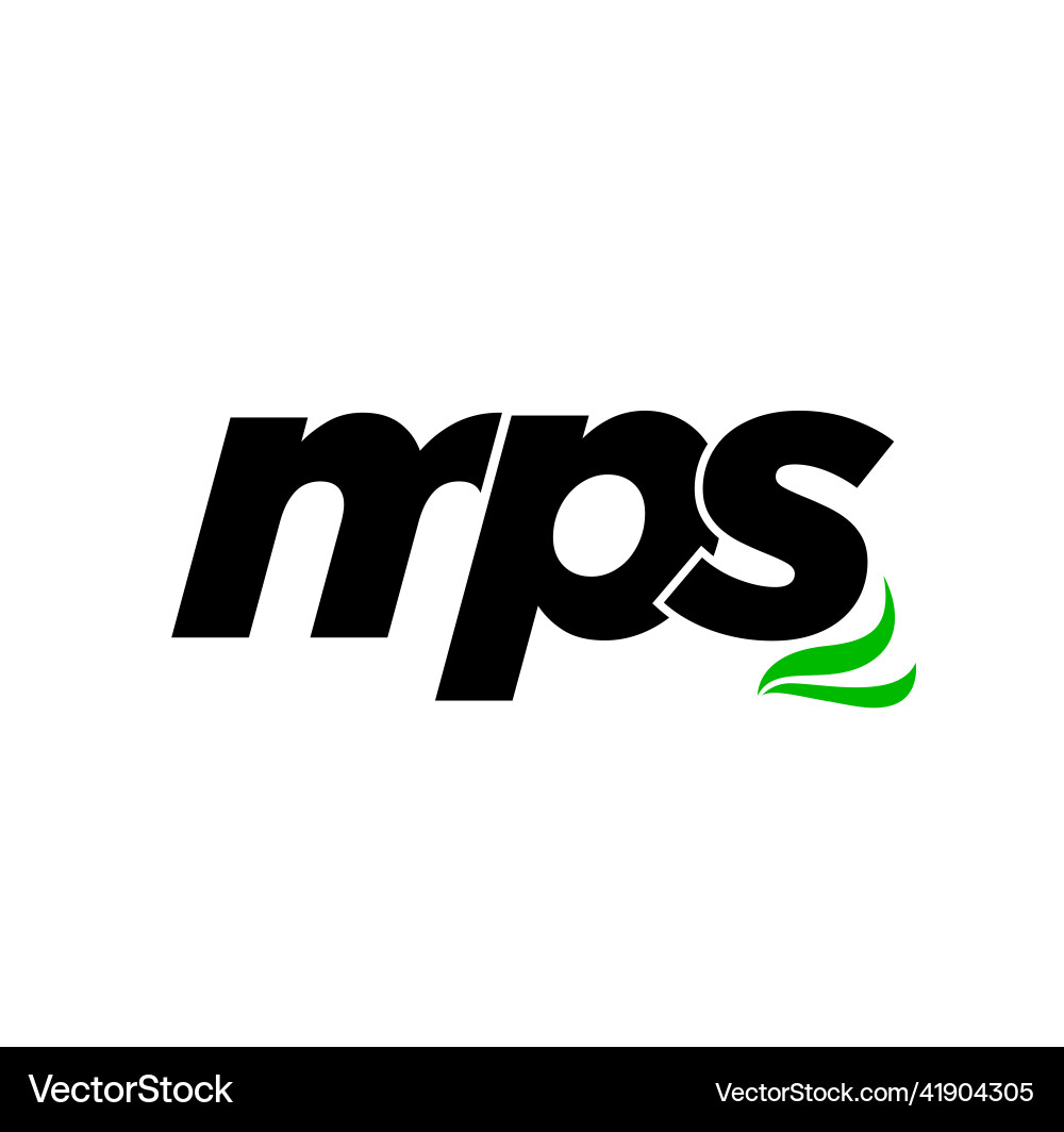 Mps company name initial letters monogram Vector Image