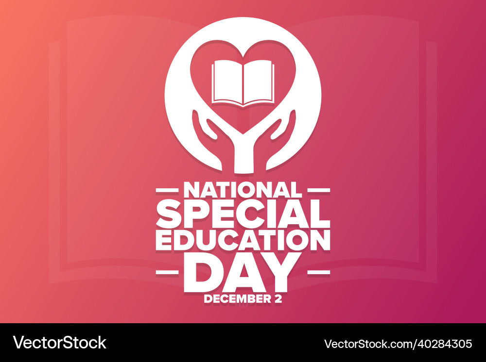 National special education day december 2 National special education day december 2 vector image