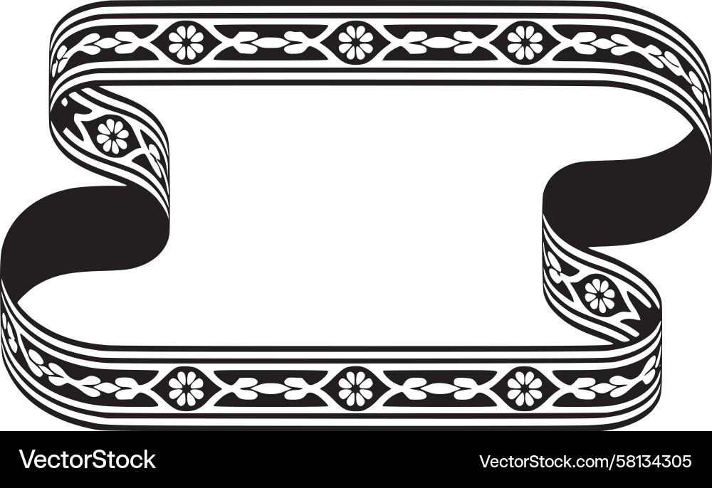 Ribbon Border Pattern Vector Image
