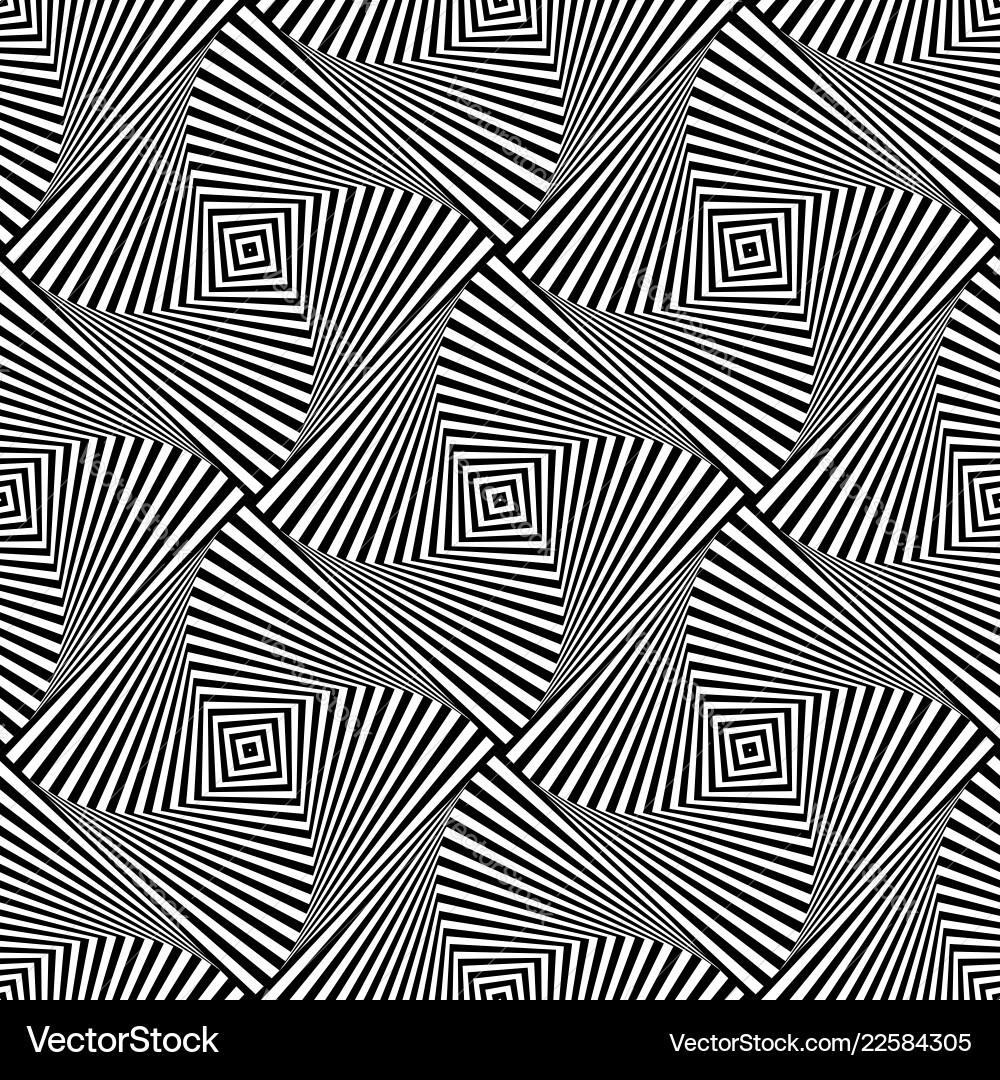 Rotating squares repeatable abstract pattern Rotating squares repeatable abstract pattern vector image