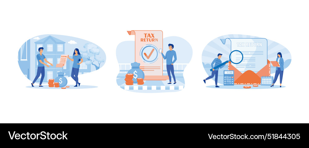 Tax return submit document form no text vector image