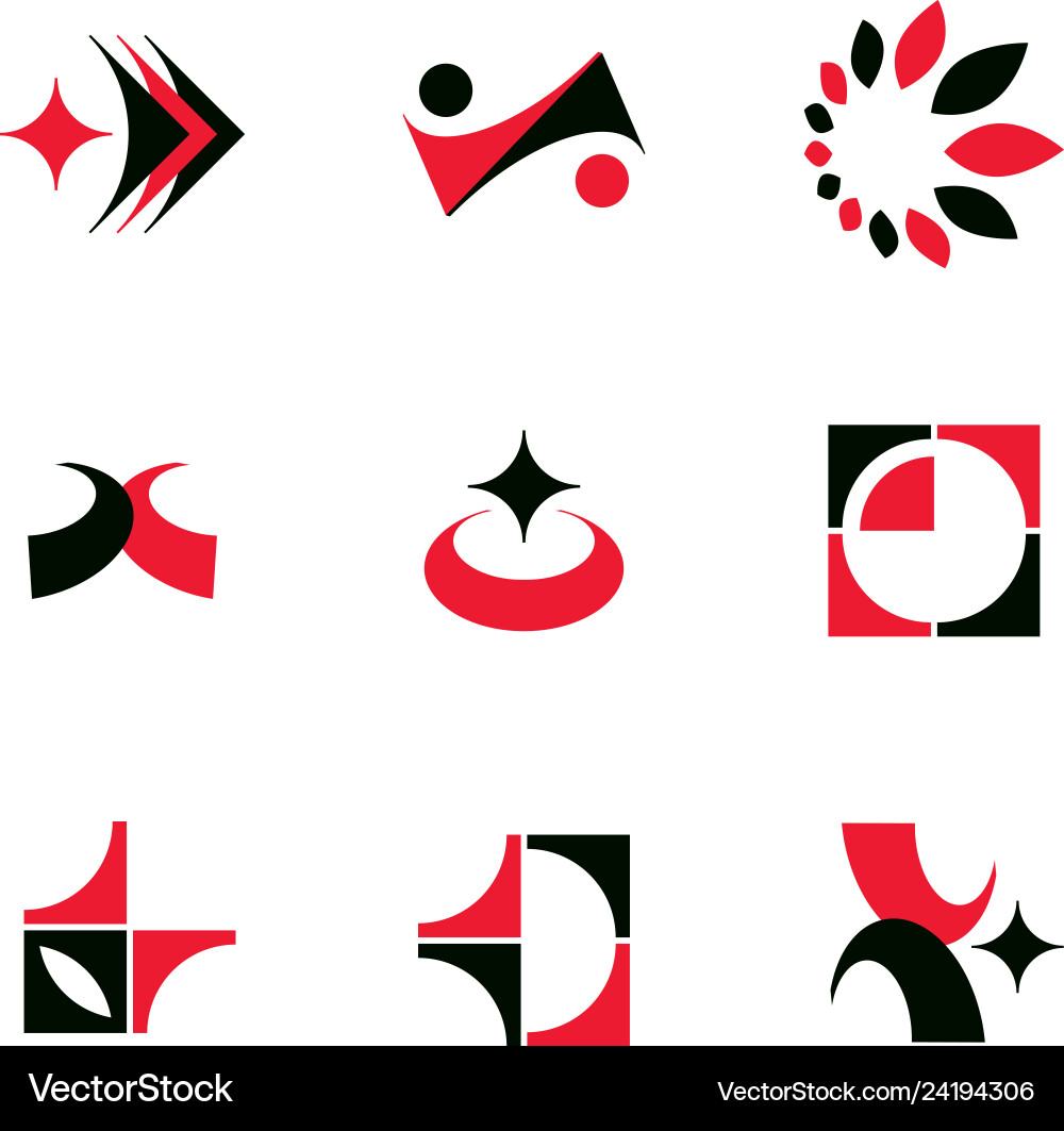 Abstract Geometric Shapes - Set Vector Image