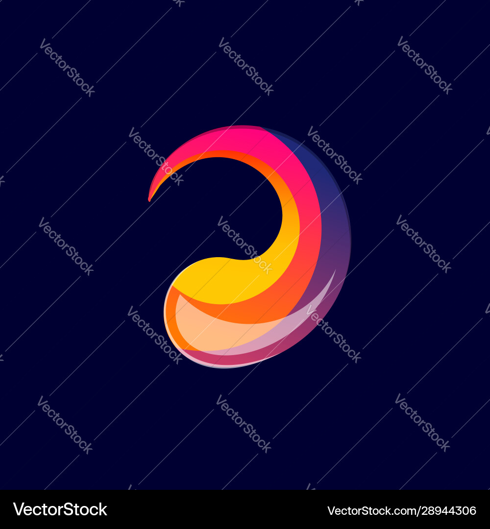 Abstract gradient color icon design for your Vector Image