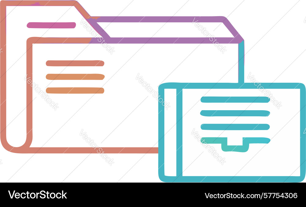 Analytics folder icon business report collection vector image