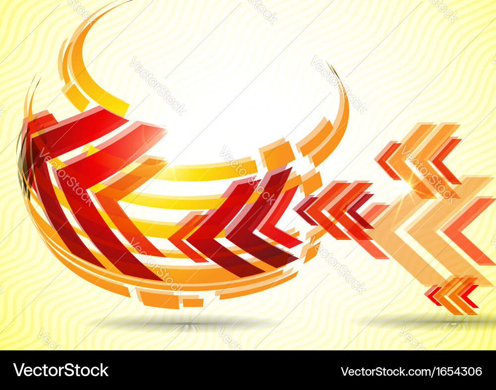 Arrow red background with place for your text vector image
