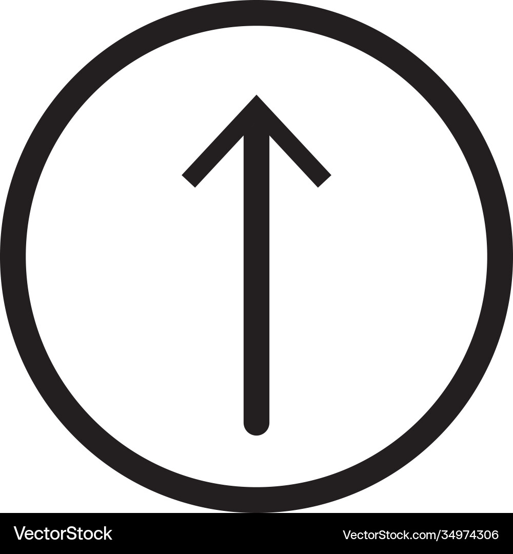 Arrow upload line style icon vector image