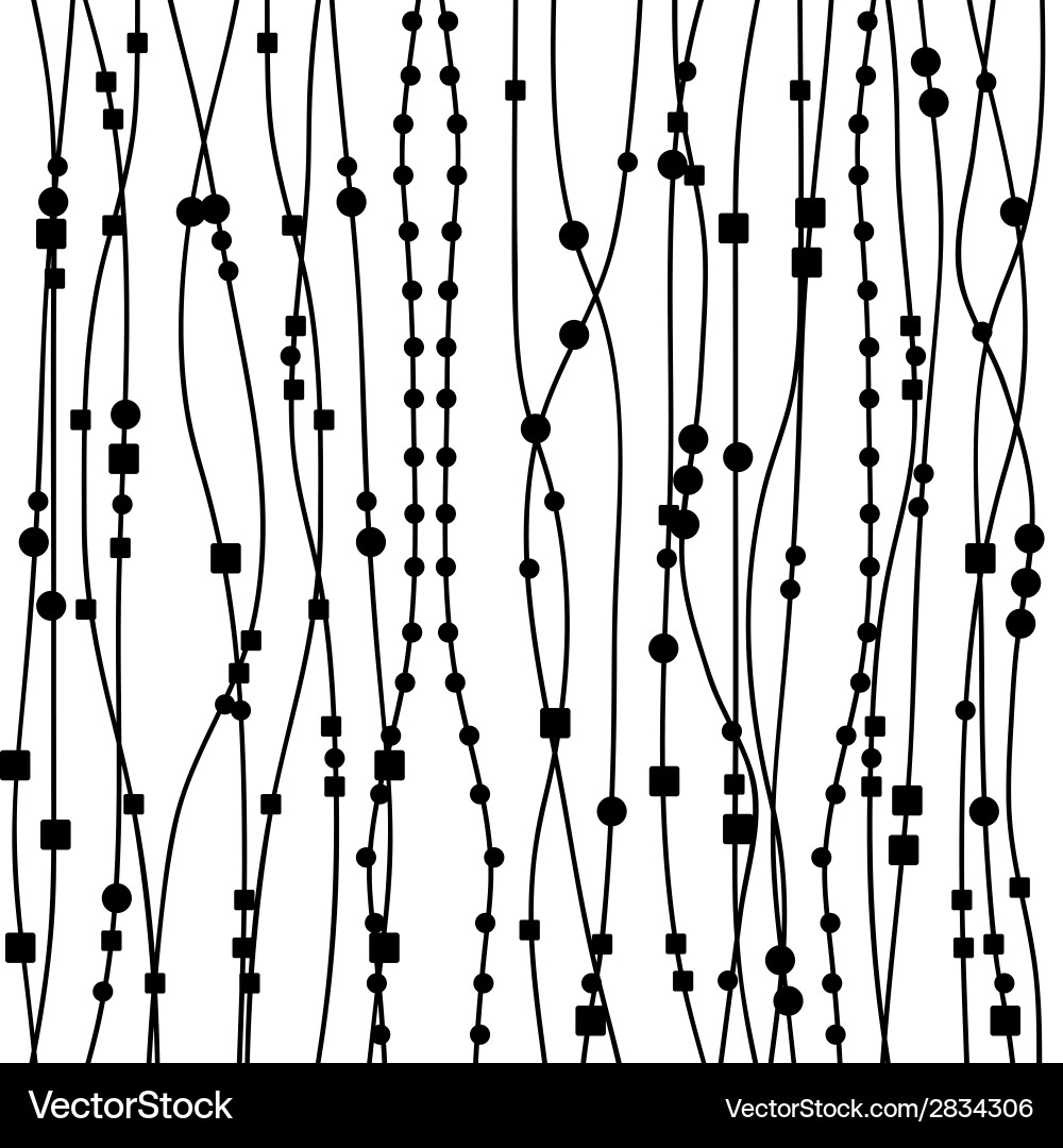 Background with lines squares and dots vector image