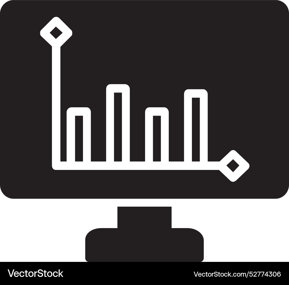 Bar graph icon design vector image