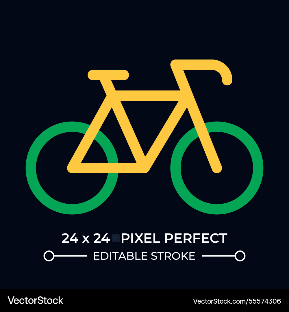 Bicycle dark color line ui icon Bicycle dark color line ui icon vector image