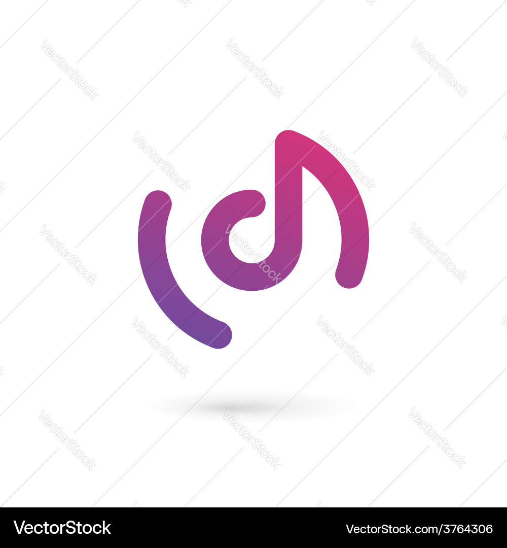 Buchstaben d Logo-Icon Design Template-Elemente Vektorbild