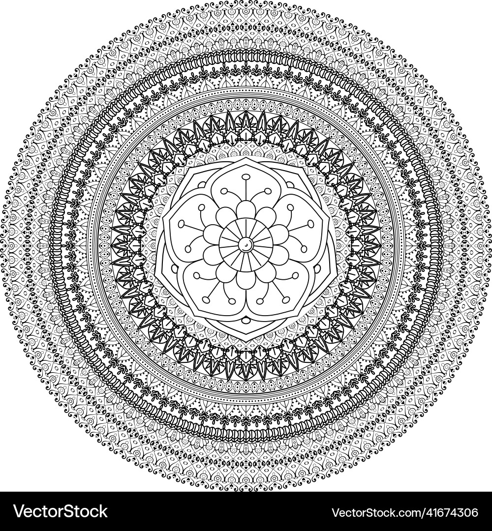 Circular pattern in form of mandala Circular pattern in form of mandala Vector Image
