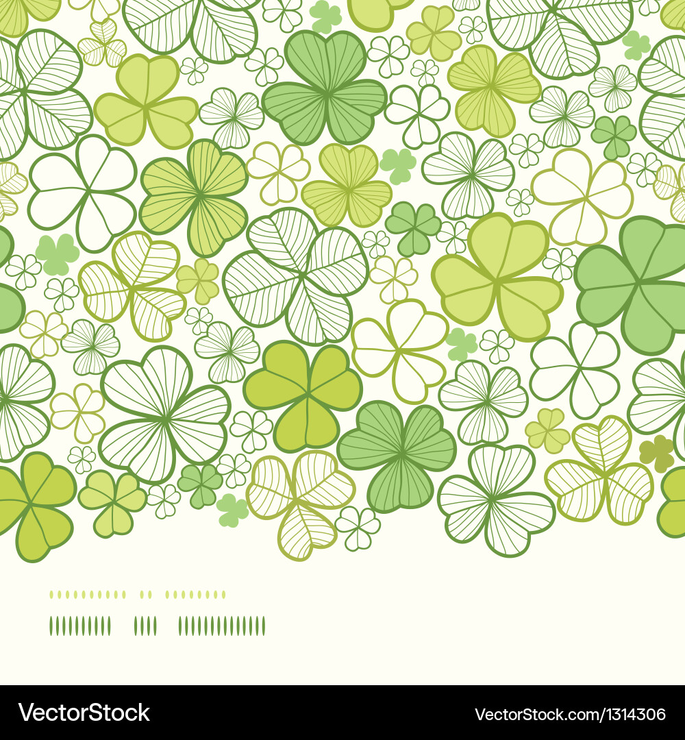 Clover Line Art Pattern vector image