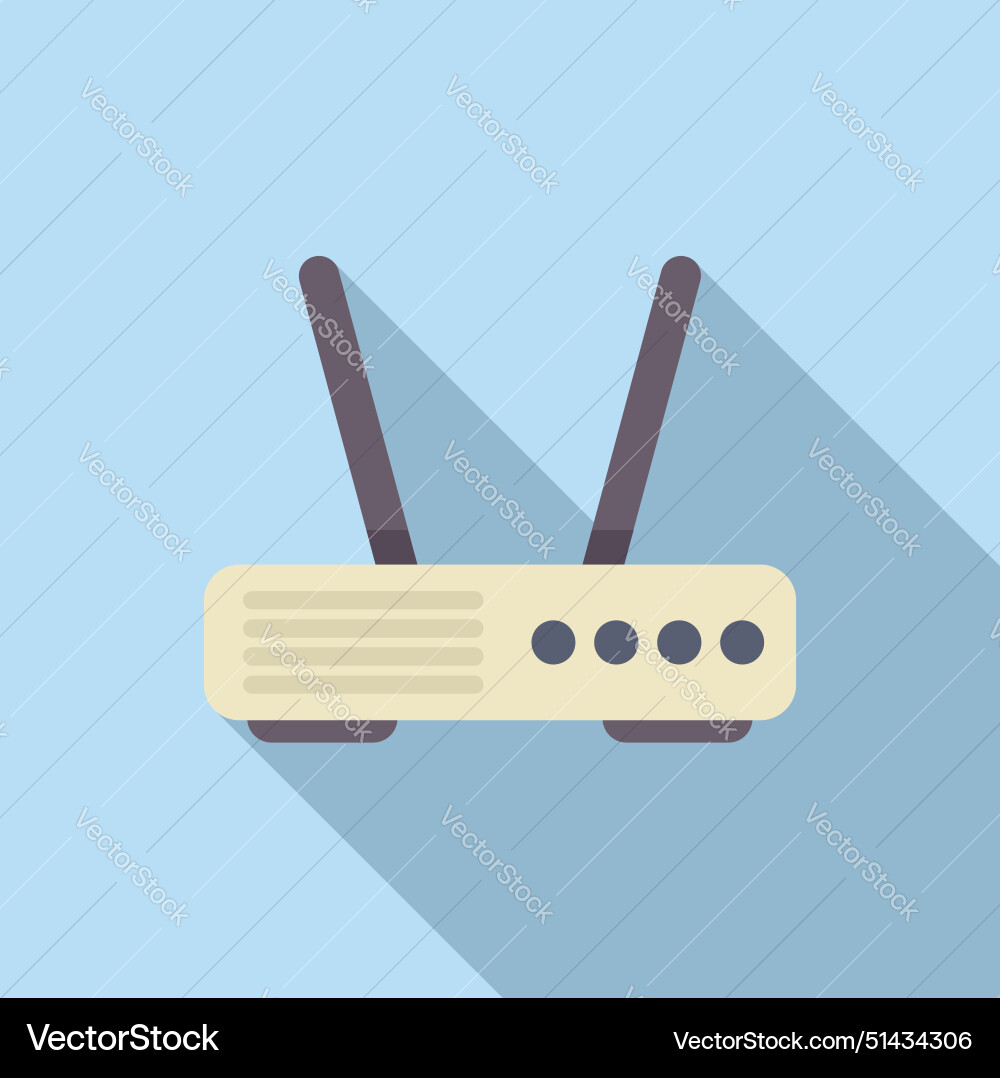 Flat design of wireless router Flat design of wireless router vector image