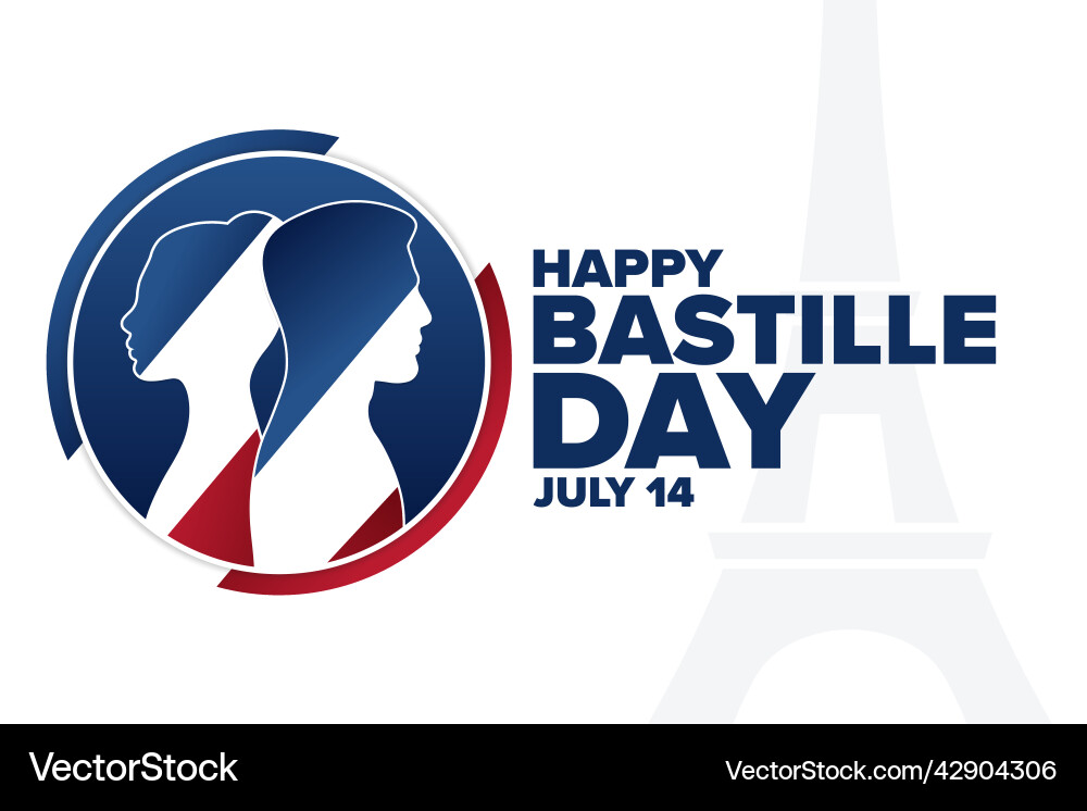 Happy bastille day french national july 14 Happy bastille day french national july 14 vector image