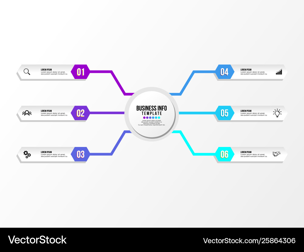 Infographic design template with options steps Infographic design template with options steps vector image