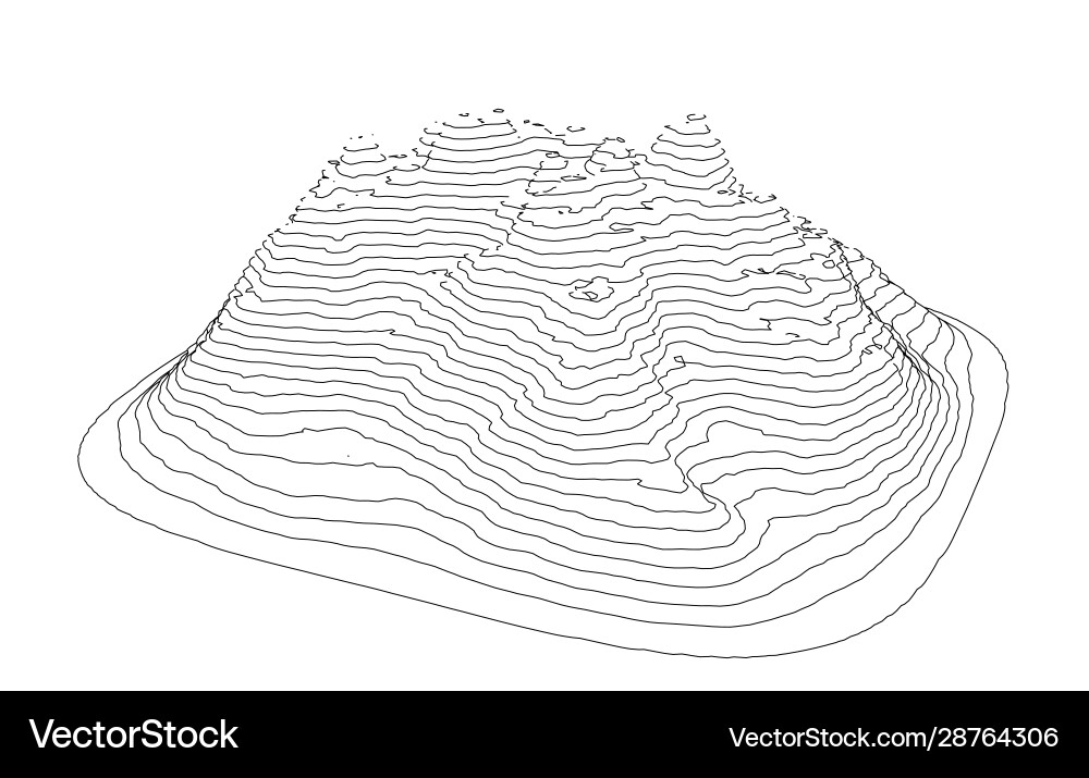 Kurve Linien in Form Teil Bergkette Kurve Linien in Form Teil Bergkette vektorbild