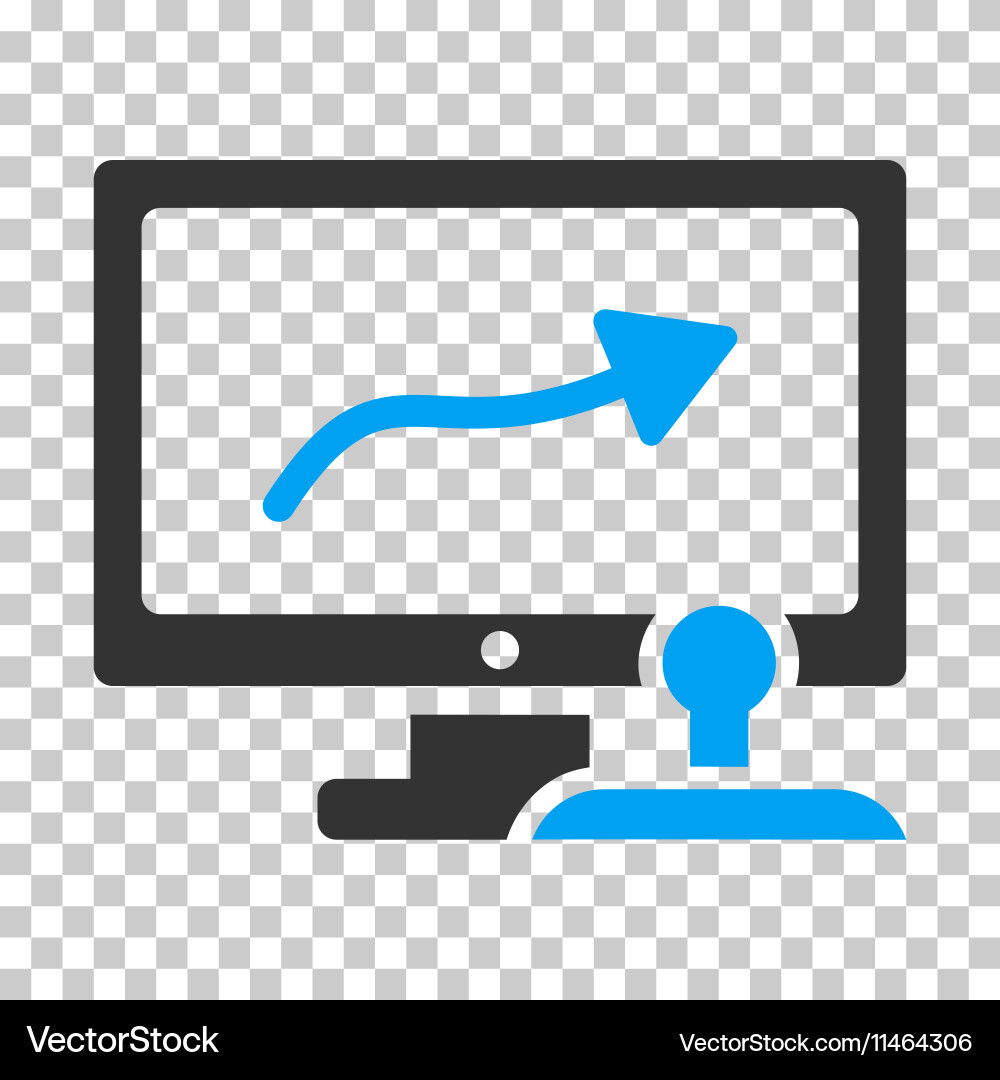 Path control monitor icon vector image