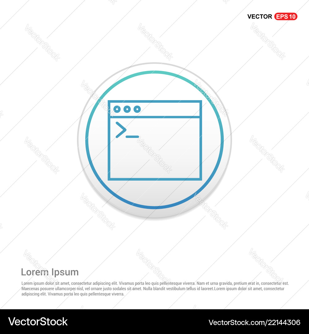 Programming code icon - white circle button Programming code icon - white circle button vector image
