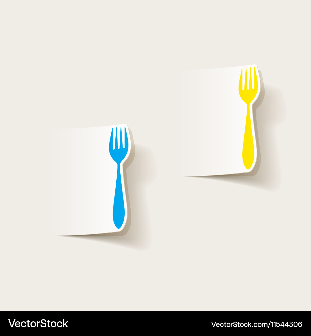 Realistic design element fork vector image