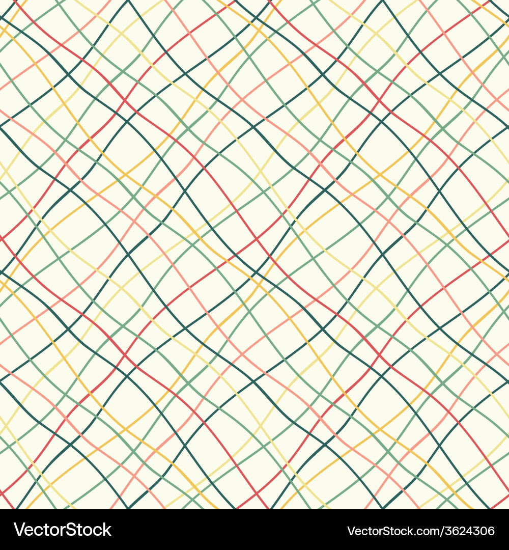 Seamless pattern with crossed wavy lines vector image