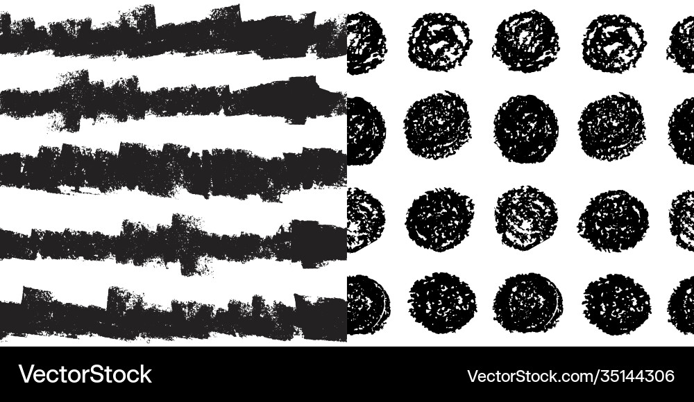 Seamless patterns with unique grunge textures Seamless patterns with unique grunge textures vector image