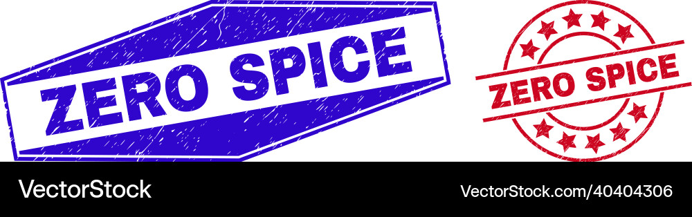 Zero spice scratched seals in round and hexagonal Zero spice scratched seals in round and hexagonal Vector Image