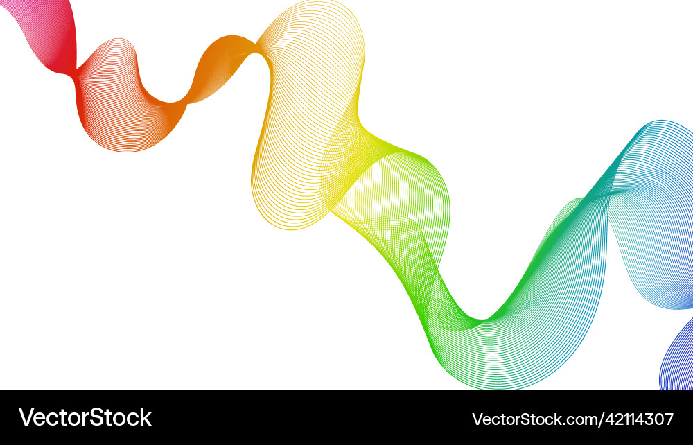 Abstract backdrop with wave gradient lines vector image