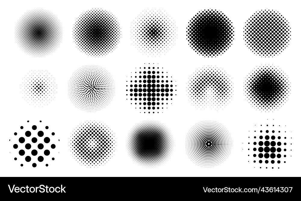 Abstract Dot Gradient Patterns vector image