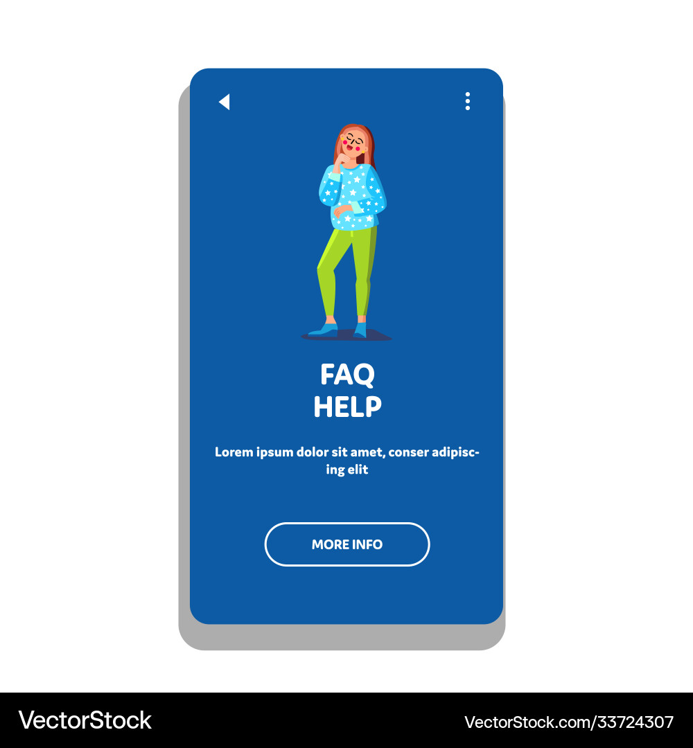 Frequently asked questions faq help service Frequently asked questions faq help service vector image
