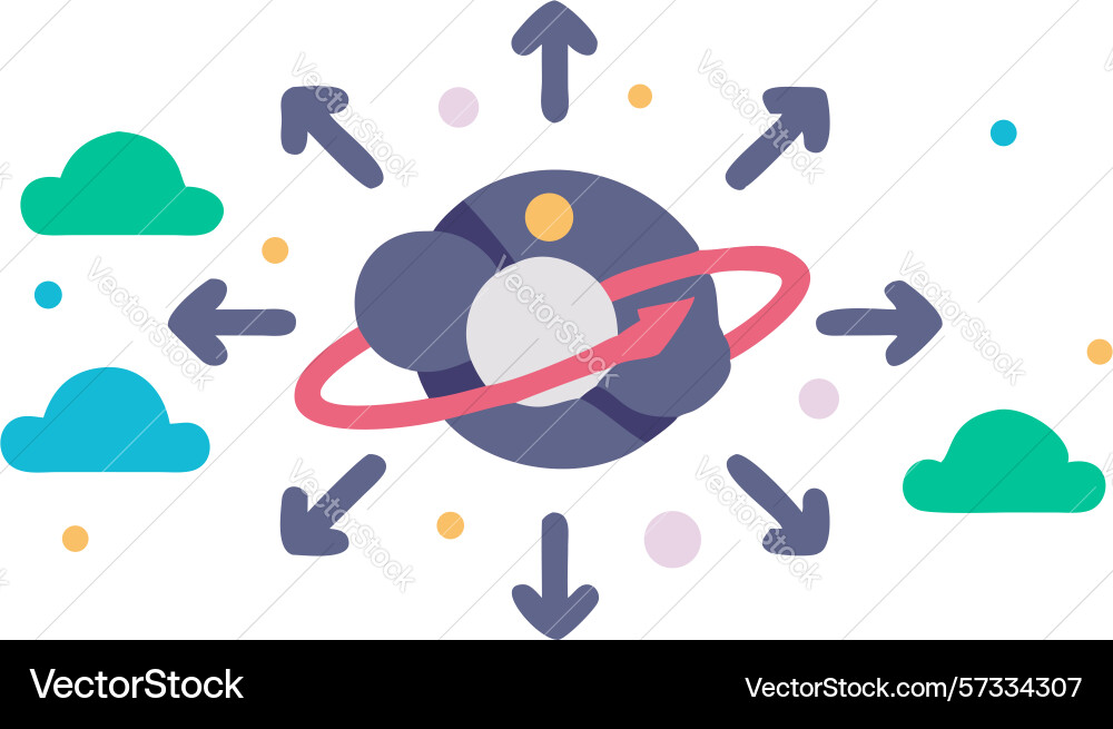Global data network flow abstract design vector image