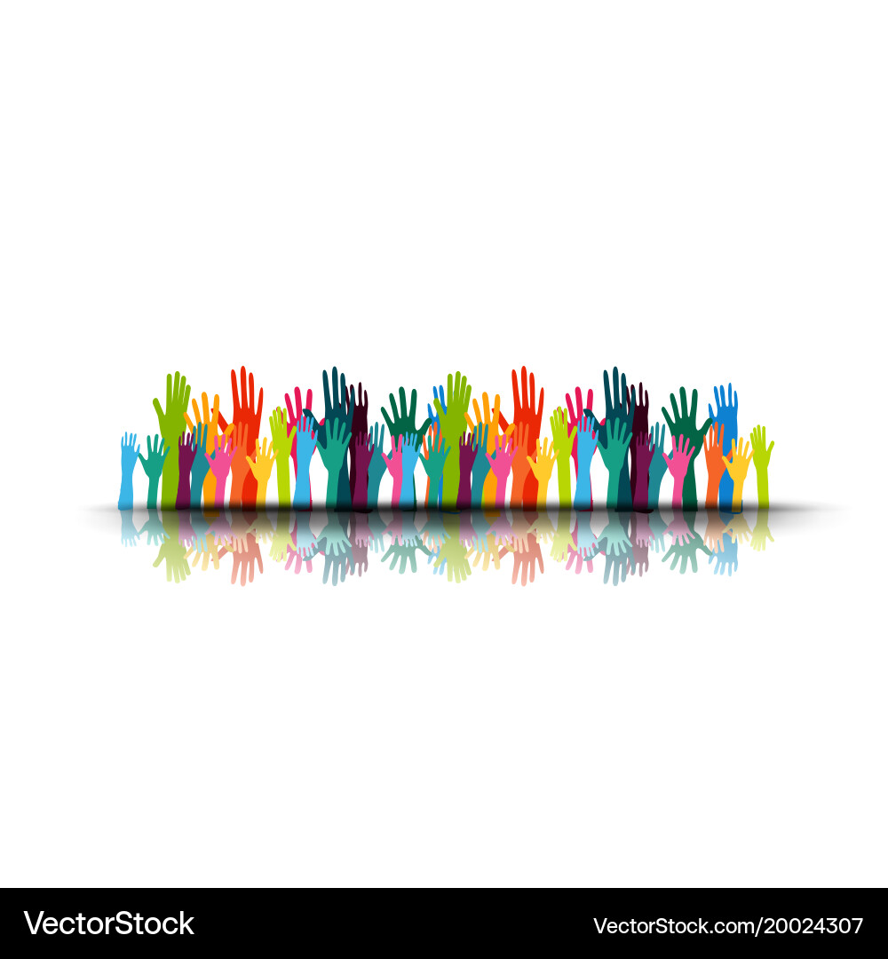Group of Hands - Support & Unity Vector Image