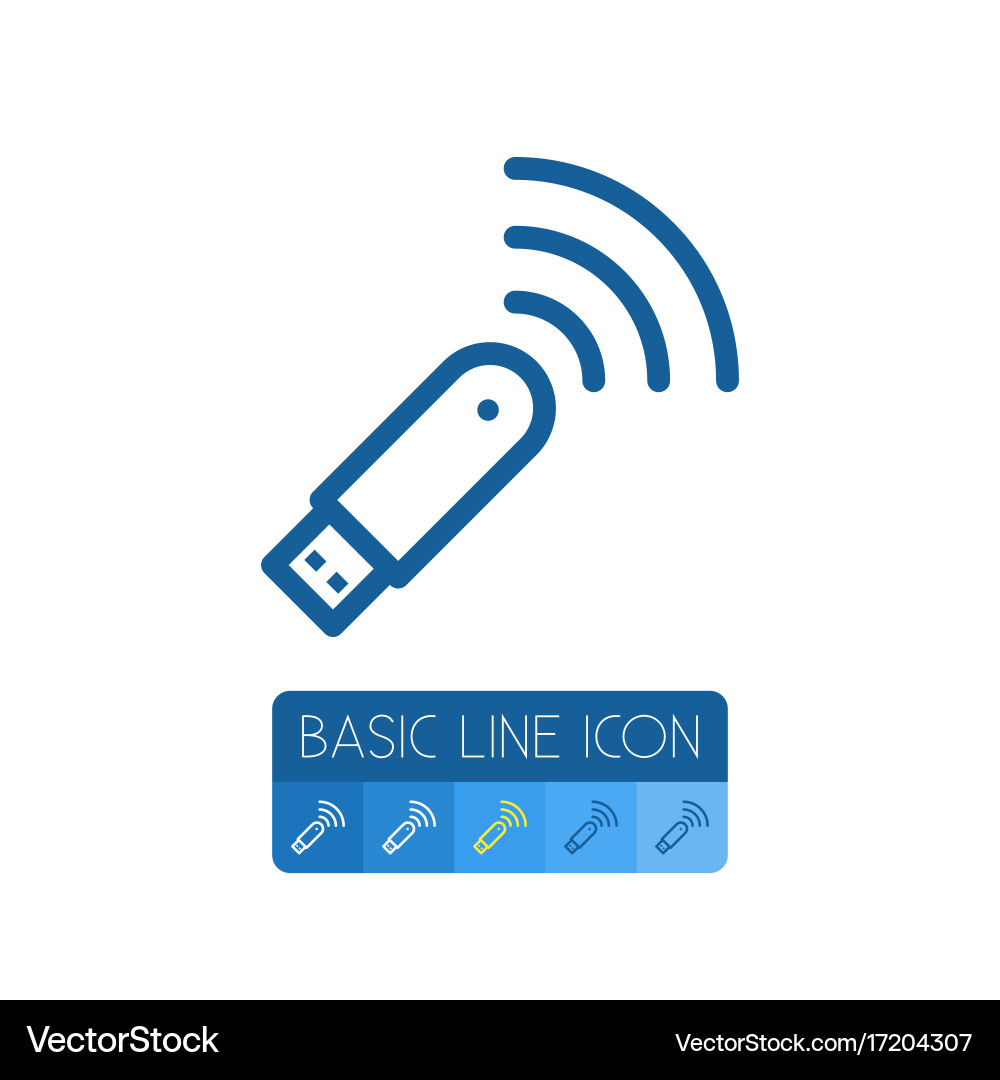 Isolated modem outline wifi element can vector image