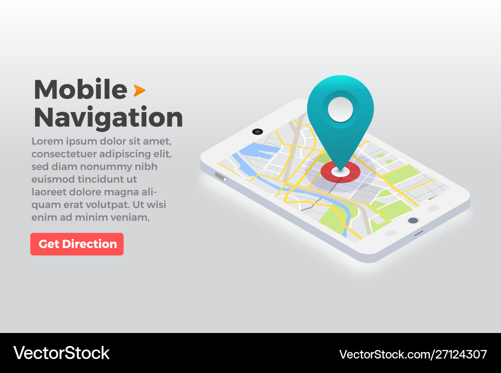 Location navigator concept vector image