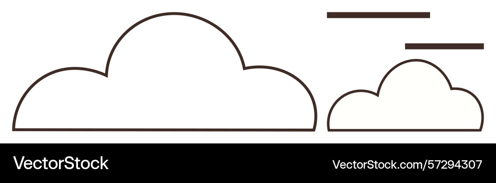 Minimalistic cloud design with abstract lines Vector Image