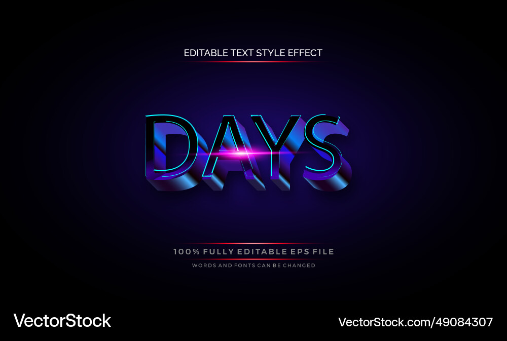 Modern editable text style effect gradient color Modern editable text style effect gradient color vector image